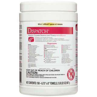 CLOROX DISPATCH® HOSPITAL CLEANER DISINFECTANT WIPES WITH BLEACH HCH 69150